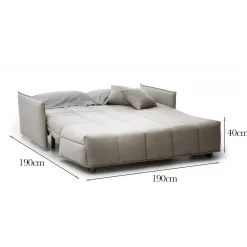 Divano letto per ospiti beige 190x90cm - Ardis
