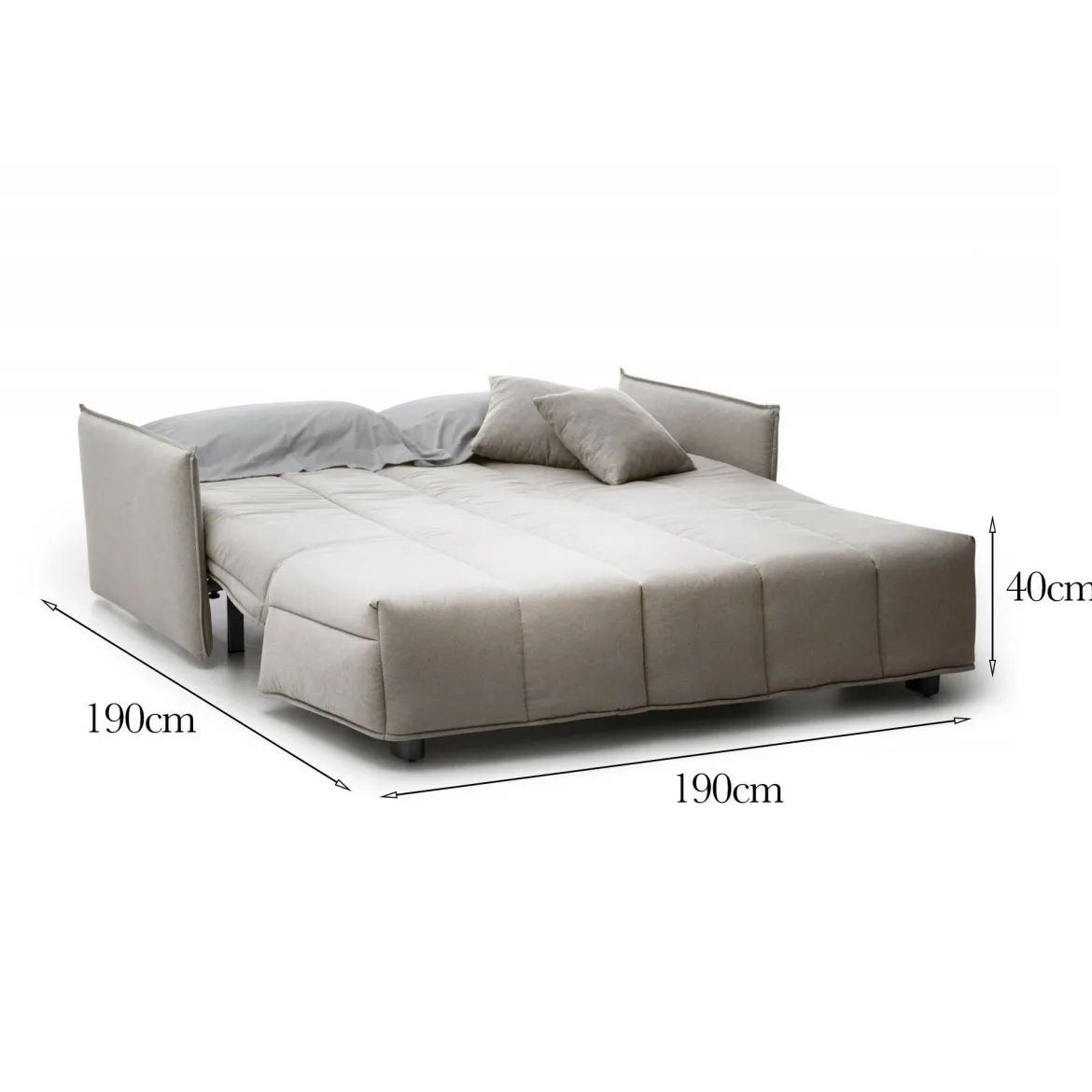 Divano letto per ospiti beige 190x90cm - Ardis