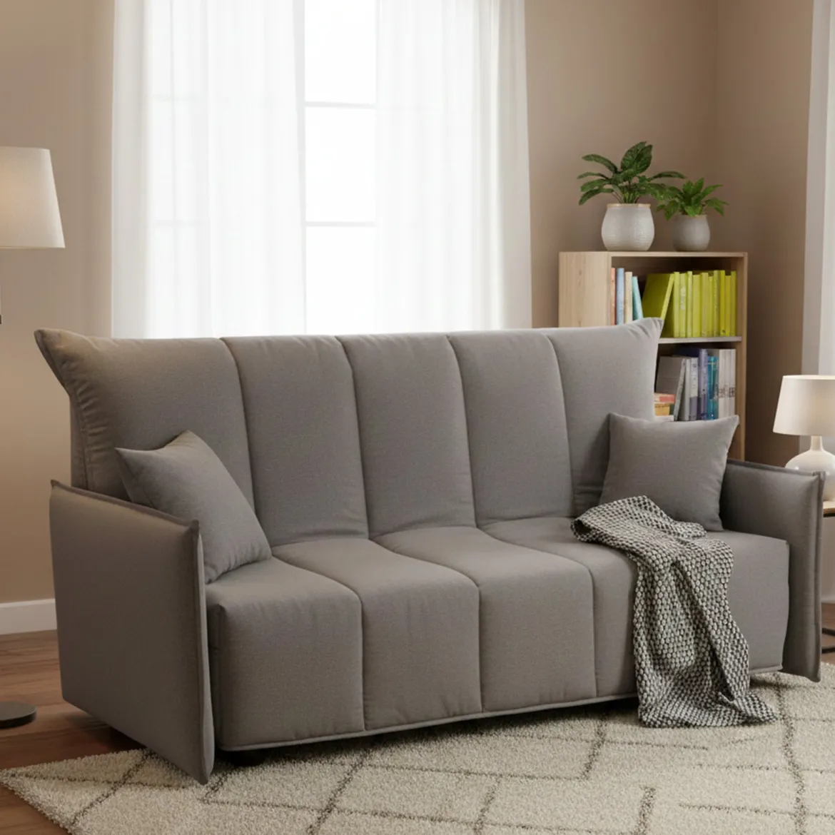 Divano letto per ospiti grigio 150x90cm - Alaric