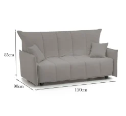 Divano letto per ospiti grigio 150x90cm - Alaric