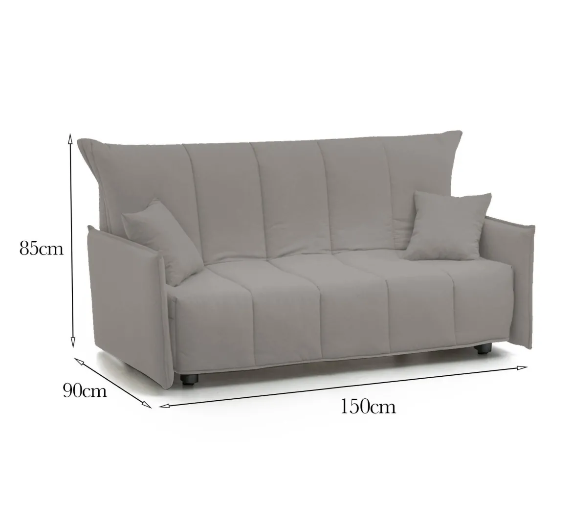 Divano letto per ospiti grigio 150x90cm - Alaric