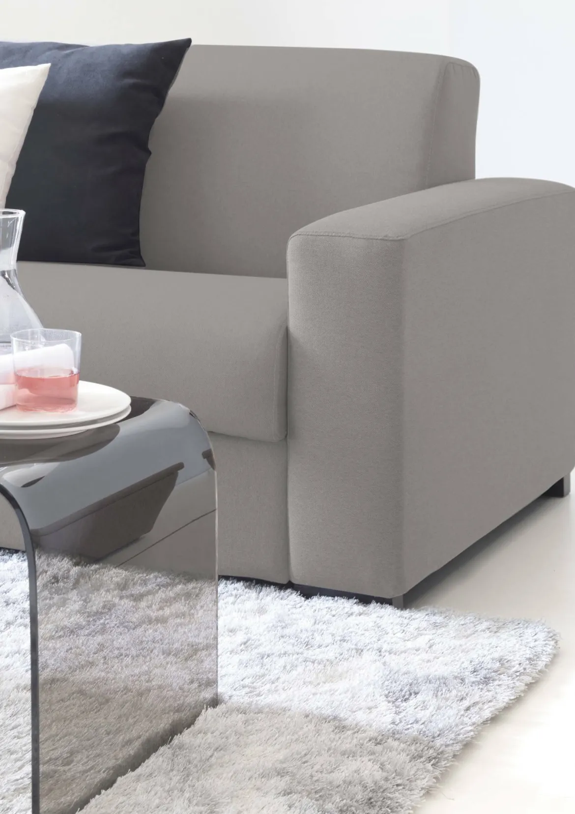 Divano letto per ospiti grigio 280x95cm - Aika