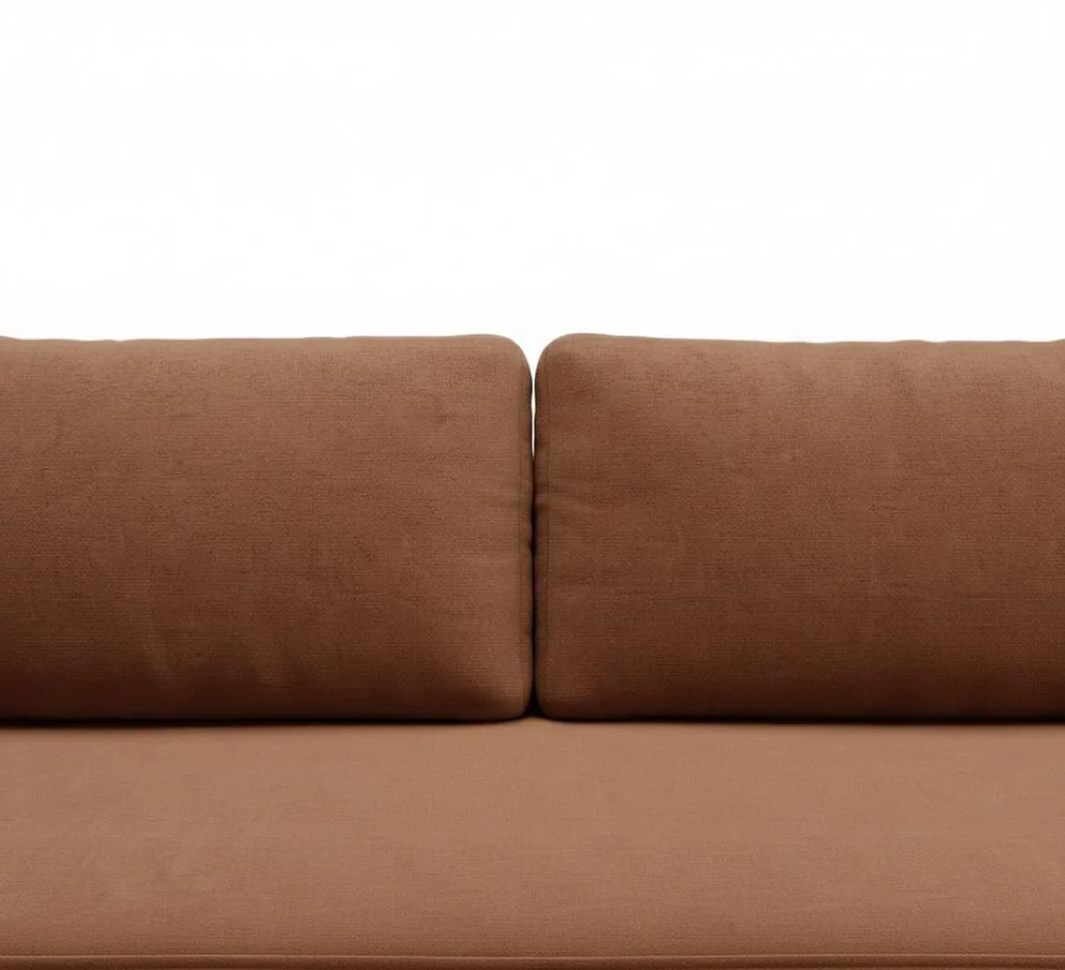 Divano Letto 2 Posti Arancione Contenitore Cuscini Sfoderabili 210x106 cm, Reclinabile - Brugnato