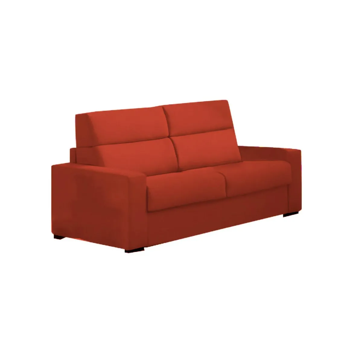Divano Letto 2 Posti Arancione Sfoderabile Contenitore 180x95 cm, di Apertura a Ribalta Made in Italy - None