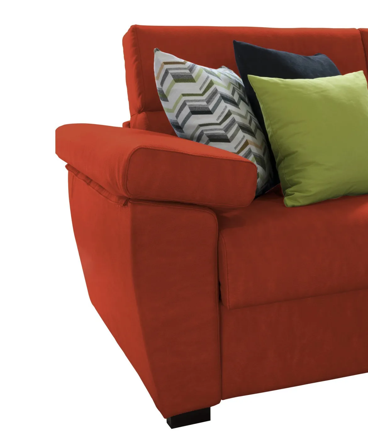 Divano Letto 2 Posti Arancione Sfoderabile Contenitore 205x95 cm, di Apertura a Ribalta Made in Italy - Fisciano