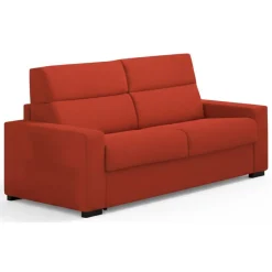 Divano Letto 3 Posti Arancione Sfoderabile Contenitore 220x95 cm, Lavabile Made in Italy - Quindici
