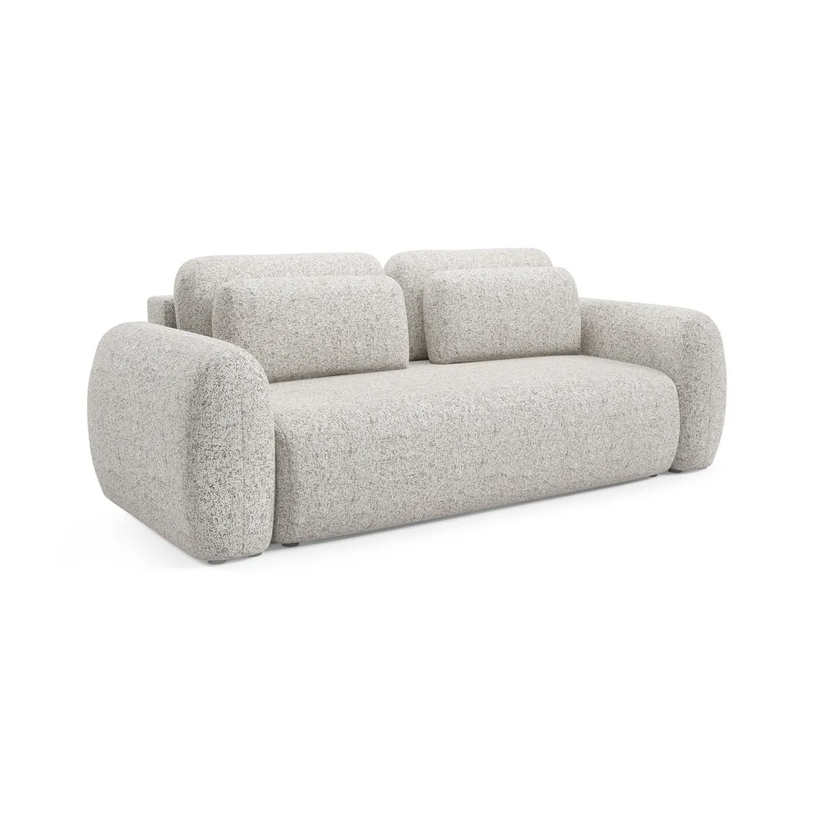 Divano Letto 3 Posti Beige Chiaro Contenitore di Apertura a Libro 266x121 cm, Reclinabile - Sessame