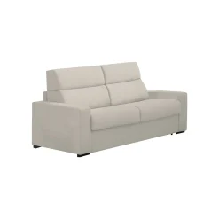 Divano Letto 2 Posti Beige Sfoderabile Contenitore 180x95 cm, di Apertura a Ribalta Made in Italy - None