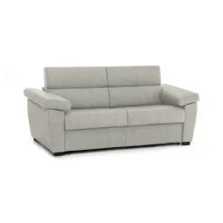 Divano Letto 2 Posti Beige Sfoderabile Contenitore 185x95 cm, di Apertura a Ribalta Made in Italy - Salorno