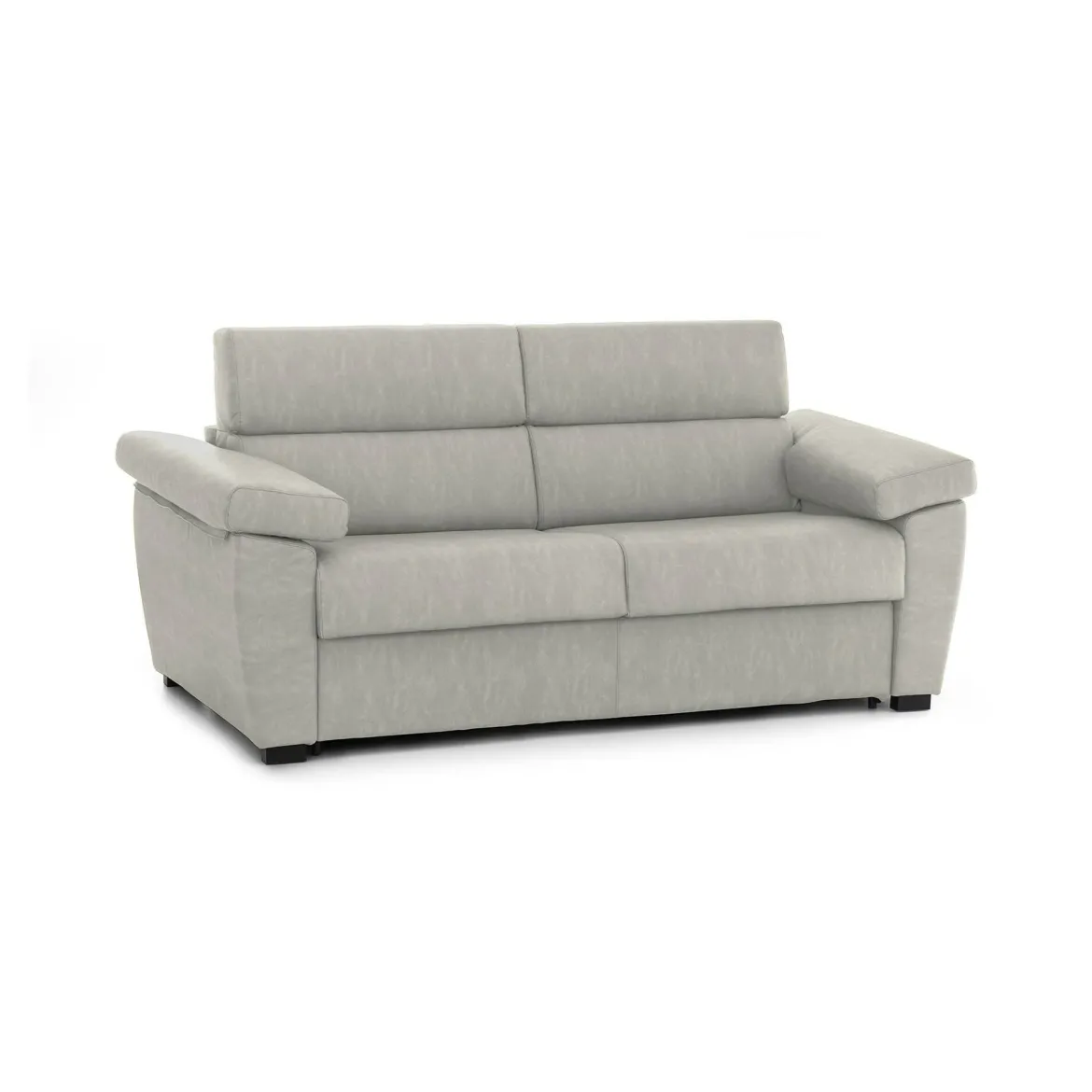 Divano Letto 2 Posti Beige Sfoderabile Contenitore 185x95 cm, di Apertura a Ribalta Made in Italy - Salorno
