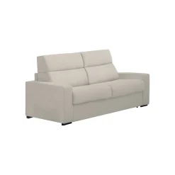 Divano Letto 3 Posti Beige Sfoderabile Contenitore 225x95 cm, Lavabile Made in Italy - Benedetto