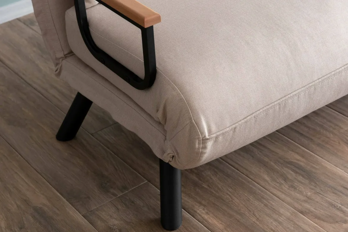 Divano letto 2 posti beige 133x78cm - Calvin