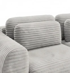 Divano Letto 2 Posti Bianco Contenitore di Apertura a Libro 266x121 cm, Reclinabile - Golgi