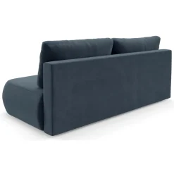 Divano Letto 2 Posti blu Contenitore Cuscini Sfoderabili 210x106 cm, Reclinabile - Brugnato