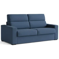 Divano Letto 2 Posti blu Sfoderabile Contenitore 200x95 cm, di Apertura a Ribalta Made in Italy - Ecate