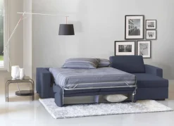 Divano letto 4 posti blu 280x95cm - Aika