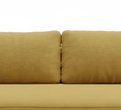 Divano Letto 2 Posti Giallo Contenitore Cuscini Sfoderabili 210x106 cm, Reclinabile - Brugnato