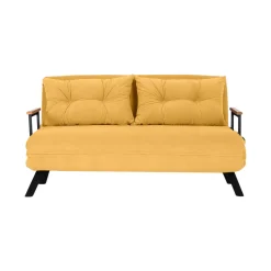 Divano letto 2 posti giallo 133x78cm - Calvin