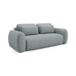 Divano Letto 3 Posti Grigio Cenere Contenitore di Apertura a Libro 266x121 cm, Reclinabile - Sessame