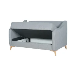 Divano Letto 2 Posti Grigio Chiaro Contenitore 142x90 cm, Lavabile - Propata