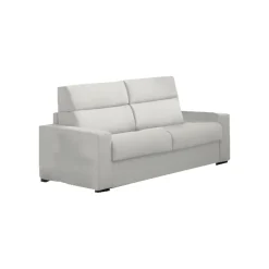 Divano Letto 2 Posti Grigio Chiaro Sfoderabile Contenitore 180x95 cm, di Apertura a Ribalta Made in Italy - Casabona