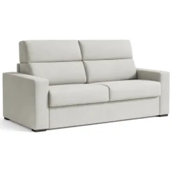 Divano Letto 2 Posti Grigio Chiaro Sfoderabile Contenitore 200x95 cm, di Apertura a Ribalta Made in Italy - Ecate