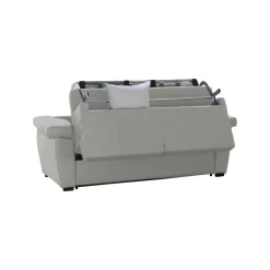 Divano Letto 2 Posti Grigio Chiaro Sfoderabile Contenitore 205x95 cm, di Apertura a Ribalta Made in Italy - Contrada
