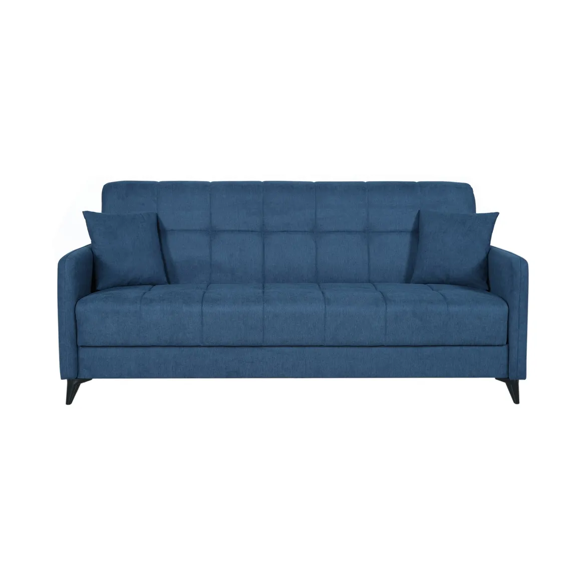 Divano Letto 3 Posti Grigio Chiaro Contenitore di Apertura Click-clack 211x92 cm, Lavabile - Novalesa