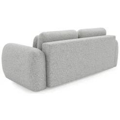Divano Letto 3 Posti Grigio Chiaro Contenitore di Apertura a Libro 266x121 cm, Reclinabile - Sessame