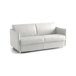 Divano Letto 3 Posti Grigio Chiaro Sfoderabile Contenitore 200x95 cm, Lavabile Made in Italy - Gravere
