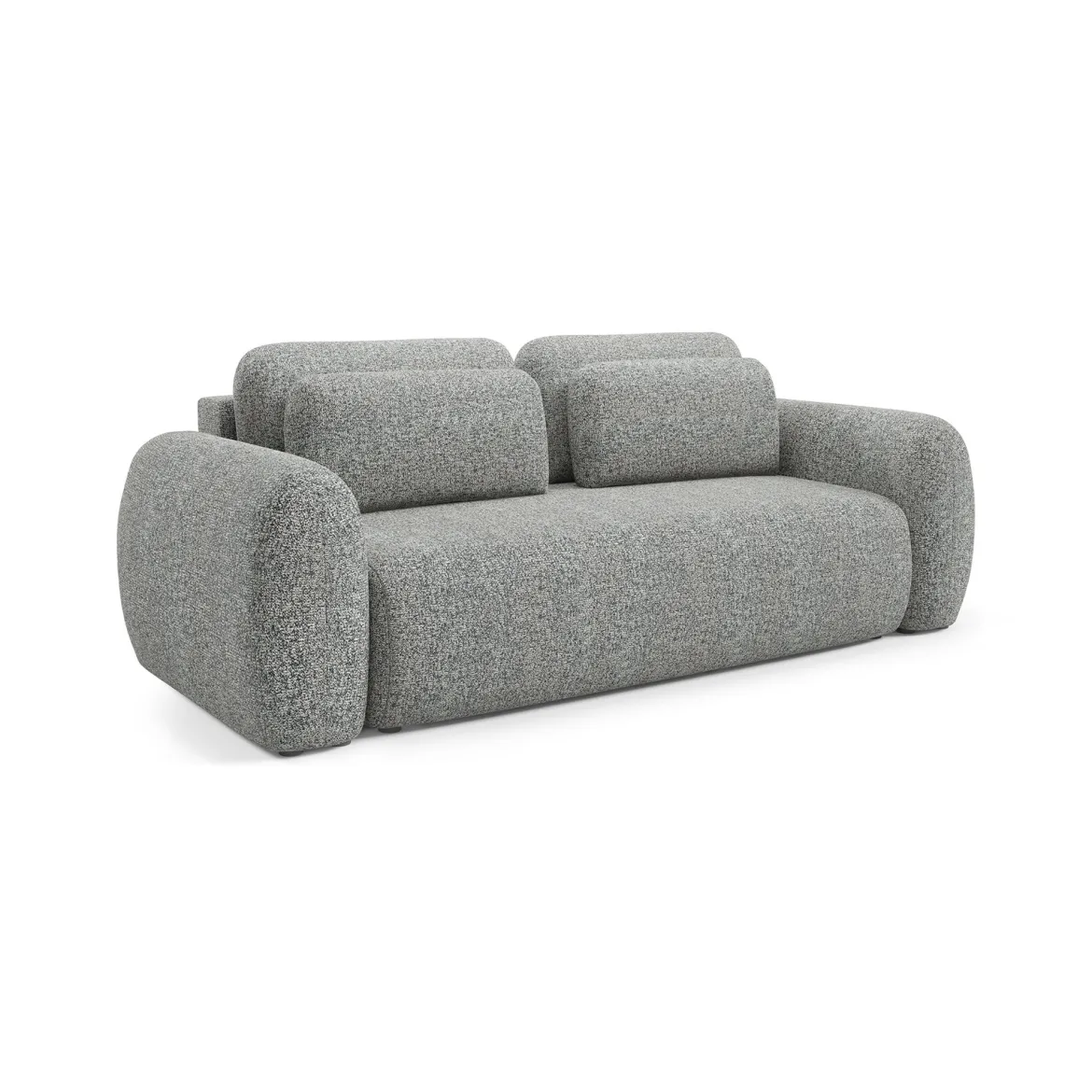 Divano Letto 3 Posti Grigio Contenitore di Apertura a Libro 266x121 cm, Reclinabile - Sessame