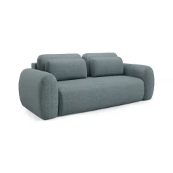 Divano Letto 3 Posti Grigio Scuro Contenitore di Apertura a Libro 266x121 cm, Reclinabile - Sessame