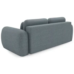 Divano Letto 3 Posti Grigio Scuro Contenitore di Apertura a Libro 266x121 cm, Reclinabile - Sessame