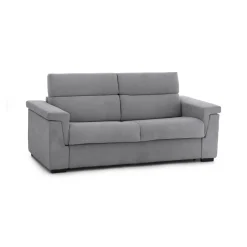 Divano Letto 2 Posti Grigio Sfoderabile Contenitore 185x95 cm, di Apertura a Ribalta Made in Italy - Rigolato