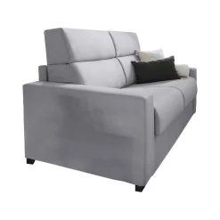 Divano Letto 2 Posti Grigio Sfoderabile Contenitore 200x95 cm, di Apertura a Ribalta Made in Italy - Sonico