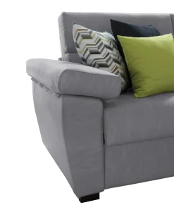 Divano Letto 2 Posti Grigio Sfoderabile Contenitore 205x95 cm, di Apertura a Ribalta Made in Italy - Contrada