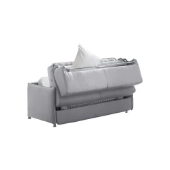 Divano Letto 3 Posti Grigio Sfoderabile Contenitore 200x95 cm, Lavabile Made in Italy - Cecina