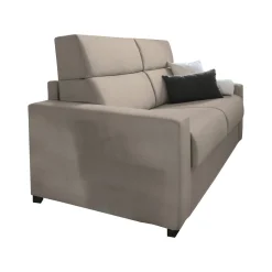 Divano Letto 2 Posti Grigio Tortora Sfoderabile Contenitore 200x95 cm, di Apertura a Ribalta Made in Italy - Sonico