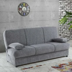 Divano letto 3 posti grigio 212x80cm - Ambrogino