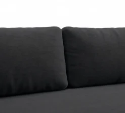 Divano Letto 2 Posti Nero Contenitore Cuscini Sfoderabili 210x106 cm, Reclinabile - Brugnato