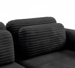 Divano Letto 2 Posti Nero Contenitore di Apertura a Libro 266x121 cm, Reclinabile - Golgi