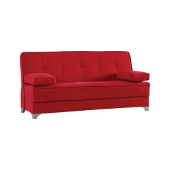 Divano letto 3 posti rosso 227x150cm - Armadillo