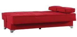 Divano letto 3 posti rosso 227x150cm - Armadillo