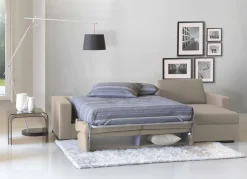 Divano letto 2 posti tortora 260x95cm - Allegria