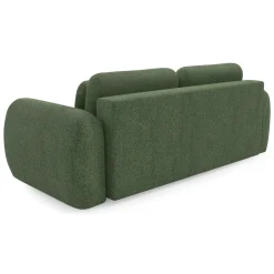 Divano Letto 3 Posti Verde Contenitore di Apertura a Libro 266x121 cm, Reclinabile - Sessame
