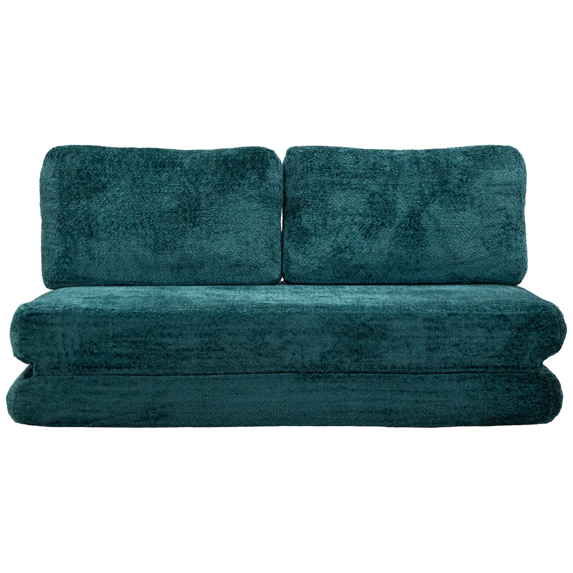 Divano Letto 2 Posti Verde Petrolio Reclinabile Apertura a Ribalta 31x31 cm, Posti a Sedere 2 - Albayz