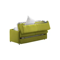 Divano Letto 3 Posti Verde Sfoderabile Contenitore 220x95 cm, Lavabile Made in Italy - Marcon