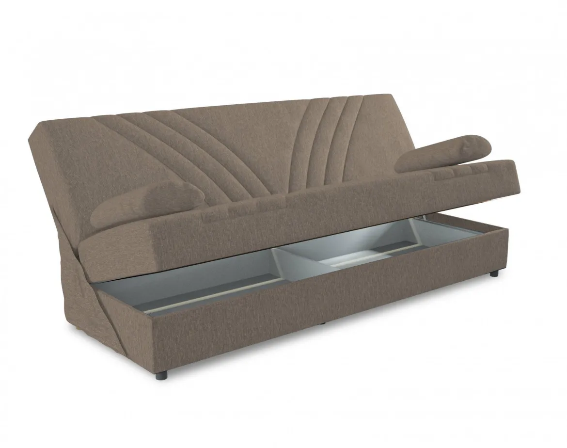 Divano letto reclinabile beige 181x81cm - Apicella