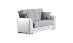 Divano letto reclinabile bianco e grigio 163x84cm - Aloe