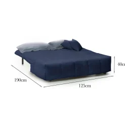 Divano letto reclinabile blu 160x95cm - Alk
